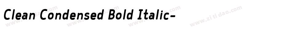 Clean Condensed Bold Italic字体转换